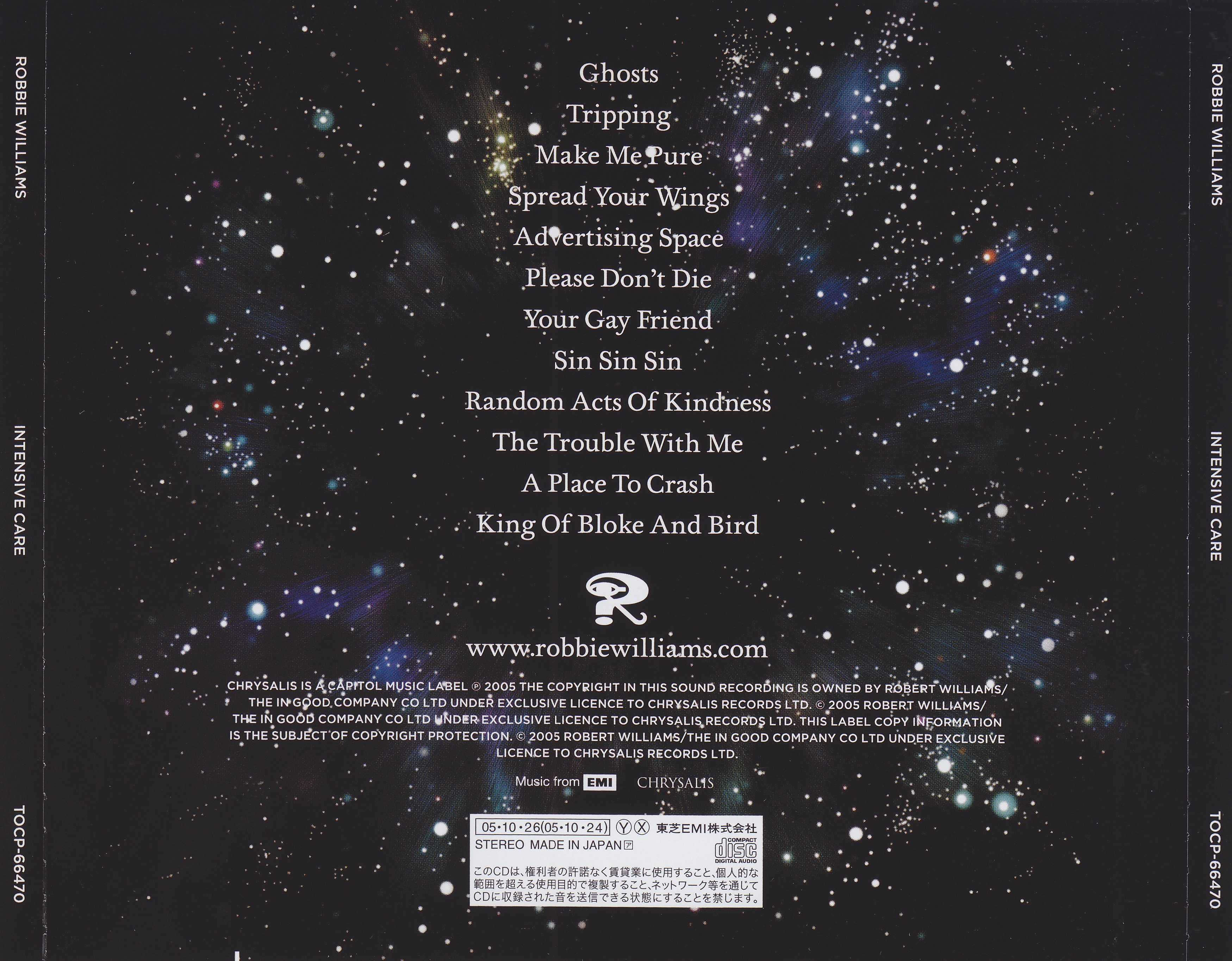 Robbie Williams  Intensive Care : Back JPN